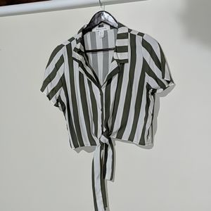 Striped Crop Top NWOT